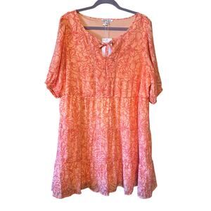 Marissa Olivia Tiered Mini Dress - Orange - Size 2X - NWT